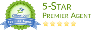 zillow 5-star real estate agent reviews ratings logo green, blue, and yellow