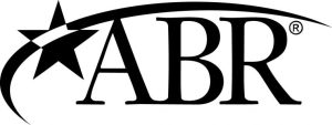 ABR logo in black font