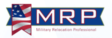 MRP (Military Relocation Professional) Logo in Red, White, and Blue