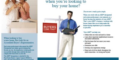 Why should you work with an Accredited Buyer’s Representative when you’re looking to buy your home?